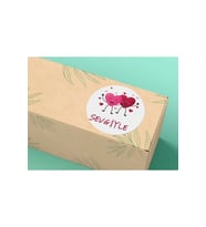 Sevgiyle 2 Stıckerı Yuvarlak Mat Etiket 4 Cm (40 ADET)