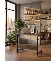 Homedora Royal Modern Yükseklik Ayarlı Çalışma Masası - (TEKERLİ) 80x40