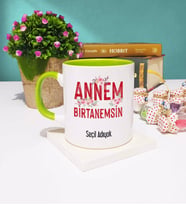 Anneler Günü Hediyesi Anneye Hediye - 7 - Kupa Bardak Yeşil