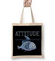 Attitude of a Shark Fish Confidence Self Belief Bez Çanta Uzun Saplı