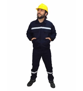 İş Takımı 7/7 Gabardin %100 Pamuk Kapitoneli Reflektörlü Lacivert