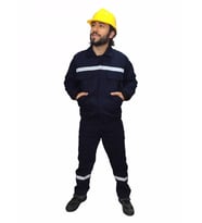 İş Takımı 7/7 Gabardin %100 Pamuk Kapitoneli Reflektörlü Lacivert
