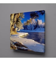 KARLI MANZARA KANVAS TABLO 40x40cm (Karışık)