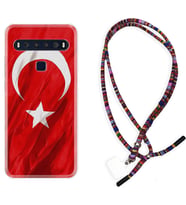 TCL 10L 10 Plus 10SE 20E 20SE 30 L7 Kılıf Boyun Asklı Rasta Silikon Şanlı Türk Bayrağı 4 1401