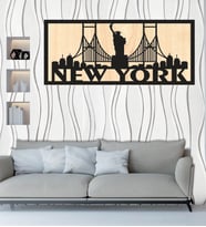 New York Ahşap Duvar tablo