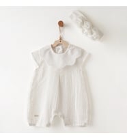 Andywawa Ac26641 Baby Chic Tulum Takım Ekru