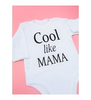 Cool Like Mama Beyaz Uzun Kol Zıbın Body