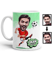 Kişiye Özel Futbolcu Karikatürlü Kupa Bardak