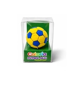 SİLKA ART.1428 COLORIA FUTBOL TOPU ŞEKİLDİ 3D SİLGİ PVC KUTULU - TEKLİ