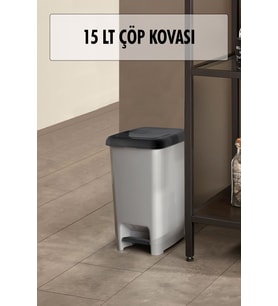 15 Litre Basmalı Çöp Kovası