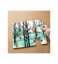 Ormandaki Hayvanlar Tasarımlı 24 Parça Ahşap Çocuk Puzzle MPK0539