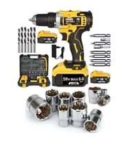 Metal Şanzımanlı 58W 8Ah Li-ion Şarjlı Vidalama Matkap