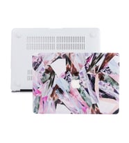 MacBook Pro Retina Kılıf HardCase A1425 A1502 2012/2015 Uyumlu Kılıf Mermer06 (Pembe-Lila)