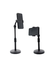 Masaüstü Telefon Standı, Tripod 360 Derece Başlıklı 33cm Teleskopik Çok Fonksiyonlu Telefon Standı (Siyah)