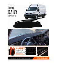 IVECO DAILY (2011-2014) Uyumlu Torpido Örtüsü Torpido Kılıfı - Siyah