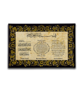 Nazar-Bereket-Ayet-el Kürsi  Ayetli Kanvas Tablo AYY135