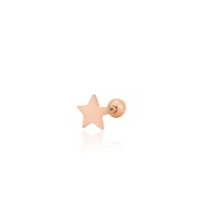 Gümüş rose yıldız modeli Tragus helix Piercing küpe SGTL12318ROSE