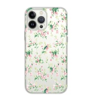 Iphone 15 Pro Uyumlu Çiçek Desenli Şeffaf Telefon Kılıfı