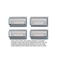 İtalyan Çelik Charm 4 Adet Kişiye Özel istediğinizi yazdırın isim tarih harf