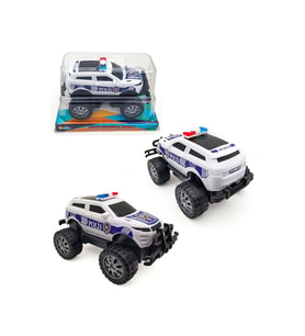 Sürtmeli Polis Jeep - Mavi Su Dünyası (Beyaz)