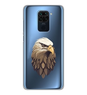 Xiaomi Redmi NOTE 9 Uyumlu Kartal Tasarımlı Şeffaf Telefon Kılıfı