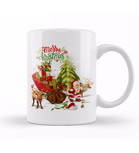 Yılbaşı Yeni Yıl Konseptli Noel Christmas Kupa Bardak Porselen