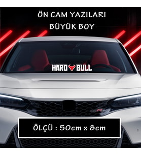 HARD BULL ön arka cam uyumlu sticker yazı - Büyük boy spor tuning modifiye etiket