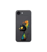 iPhone 17 Air ile Uyumlu Splash Kedi Tasarımlı Şeffaf Silikon Kılıf