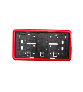 Çerçeveli Dikdörtgen Plakalık Plaka Altlığı Kırmızı 32X17Cm 1 Adet