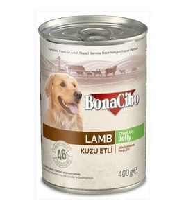 Bonacibo Jöleli Kuzu Etli Yaş Yetişkin Köpek Maması 400 GR