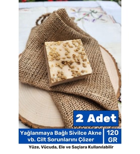 Lüks %100 Doğal Güzel Kokulu El Yüz Saç Vücut Cilt Orijinal Bitkisel Kekik Sabunu 120G - 2 Adet