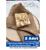 Lüks %100 Doğal Güzel Kokulu El Yüz Saç Vücut Cilt Orijinal Bitkisel Kekik Sabunu 120G - 2 Adet