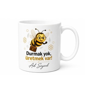 Çalışkan Arı Gibi Vızıldayan Durmak Bilmeyen Mesaici Kupa Bardak Hediye