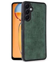 Samsung Galaxy A36 Kılıf AirSkin Tasarımlı Şık Pu Deri Liozkin Premium Kapak (Koyu Yeşil)