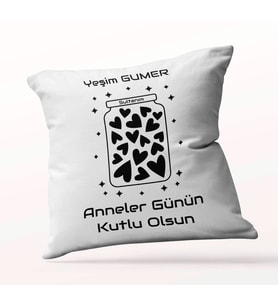Kişiye Özel Sultanım Beyaz Kare Yastık
