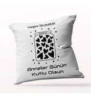 Kişiye Özel Sultanım Beyaz Kare Yastık