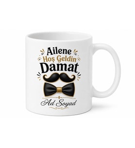 Damat İçin Kişiye Özel Esprili Baskılı Kupa Bardak Aile Hediyesi