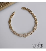 Lente Aksesuar 14K Altın Kaplama Xuping Seri Zirkon Taşlı Lüks Bileklik