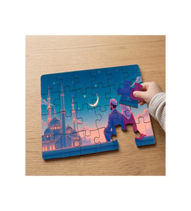 Camii - İbadet - Aile Tasarımlı 24 Parça Ahşap Çocuk Puzzle MPK0861