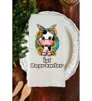 Kişiye Özel İyi Bayramlar Baskılı Sunum Peçetesi 20’li