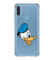 Samsung Galaxy M11  Köşe Korumalı Antişok Kapak Donald Duck Tasarımlı Şeffaf  Kılıf