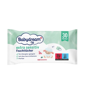 Babydream Bebek Islak Mendil Çok Hassas Cilt, Aloe Veralı 30'lu
