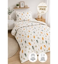 Tek Kişilik Çift Taraflı Pamuklu Pike Seti 160x230