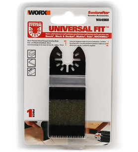 Worx Wa4960 Çok Amaçlı Raspalama Makinesi Için 35X40Mm Ahşap, Pvc Universal Kesme Ve Zımparalama Bıç (Standart)