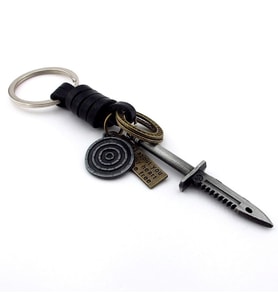 Magnum Survival Bıçak Rambo Bıçağı Gerçek Deri Metal Anahtarlık KC165