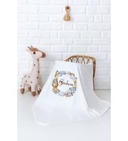 Pia Baby Premium %100 Pamuk Çift Kat Penye Bebek Battaniyesi 80x80 cm 5053-11 (Krem)