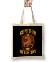 Funny Centaur of Attention Pun Greek Myth Fantasy Bez Çanta Uzun Saplı
