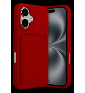 iPhone 17 Kelvin Kartvizitli Silikon - Kırmızı
