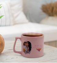 BK Gift Kişiye Özel Fotoğraflı Anneler Günü Tasarımlı Pastel Pembe Middle Kupa Bardak, Anneye Hediye, Anneler Günü Hediyesi-1