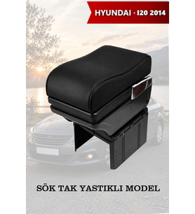 hyundai i20 2014 kol dayama Lüks Siyah Yastıklı geniş model Deri